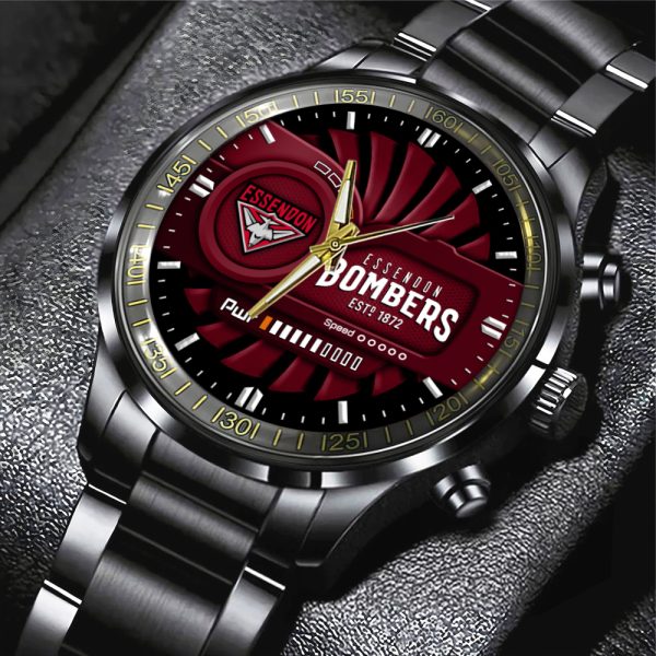 Essendon FC Black Stainless Steel Watch - MAITM 7913