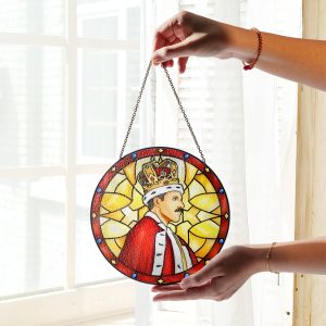 Freddie Mercury Round Stained Glass Suncatcher - MAITM 7885