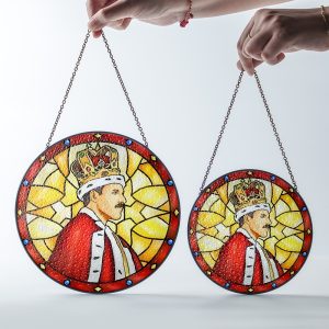 Freddie Mercury Round Stained Glass Suncatcher - MAITM 7885