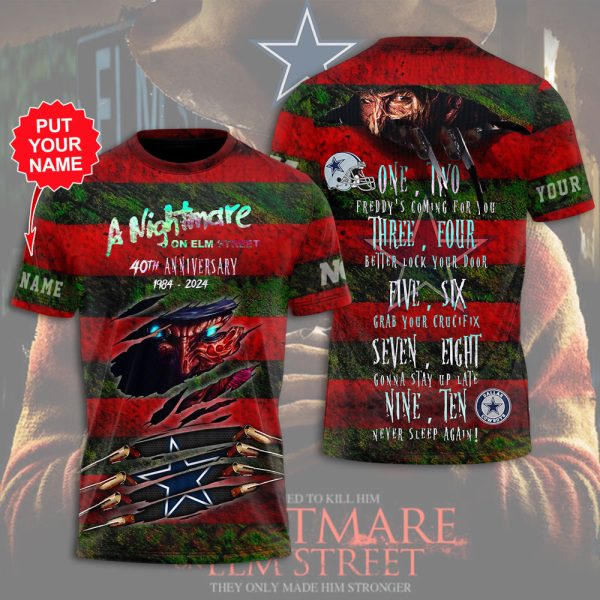 Personalized Freddy Krueger x Dallas Cowboys 3D T-Shirt- HUNGVV 6961