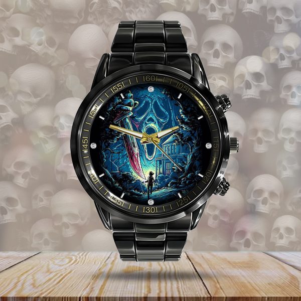 Scream x Ghostface Black Stainless Steel Watch - GNE 921