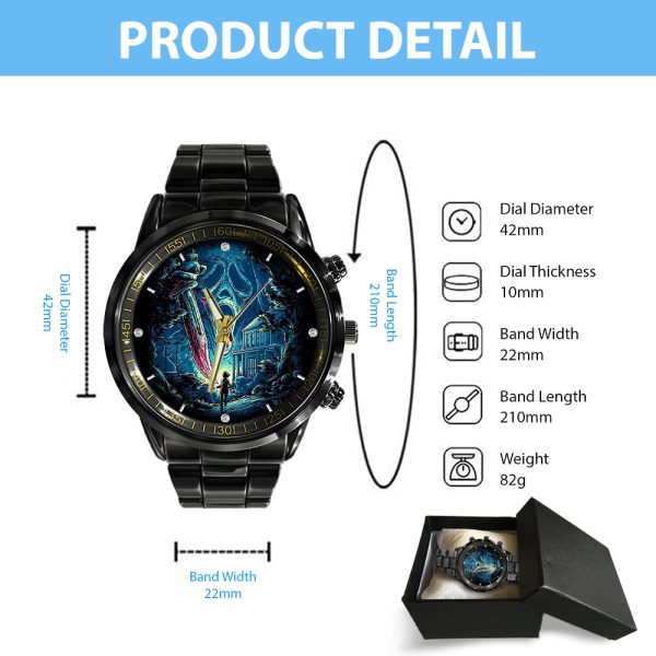 Scream x Ghostface Black Stainless Steel Watch - GNE 921