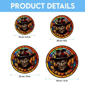 Horror Movies Round Stained Glass Suncatcher - VANDH 3357