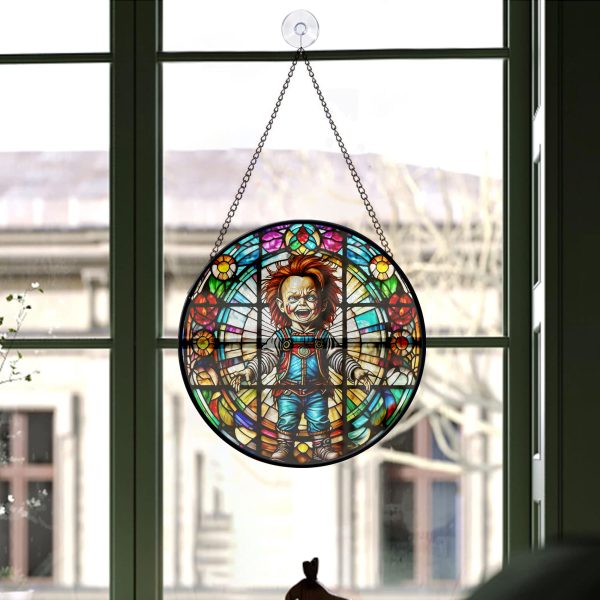 Horror Movies Round Stained Glass Suncatcher - VANDH 3355