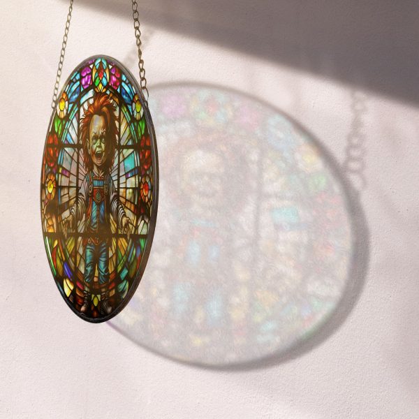 Horror Movies Round Stained Glass Suncatcher - VANDH 3355