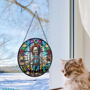 Horror Movies Round Stained Glass Suncatcher - VANDH 3355