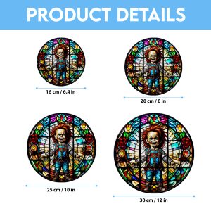 Horror Movies Round Stained Glass Suncatcher - VANDH 3355
