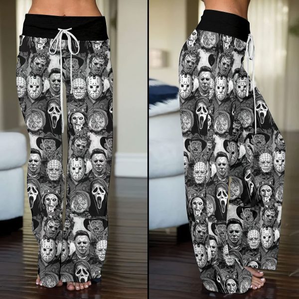 Horror Movies High-Waisted Straight-Leg Trousers - VANDH 3220