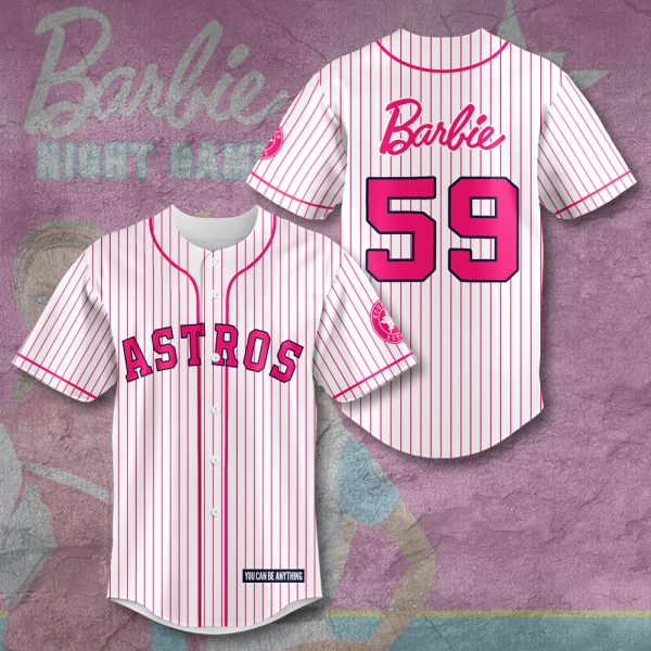 Houston Astros x Barbie Night Game Baseball Jersey - TANTN 7893