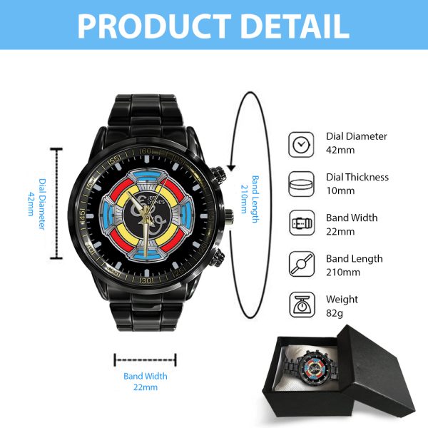 Jeff Lynne Black Stainless Steel Watch - TANTN 8095