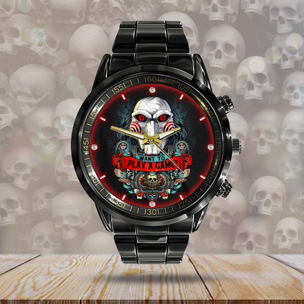 Jigsaw Black Stainless Steel Watch - GNE 900