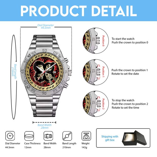 Kiss Band Gentleman Stainless Steel Watch - MAITM 7854