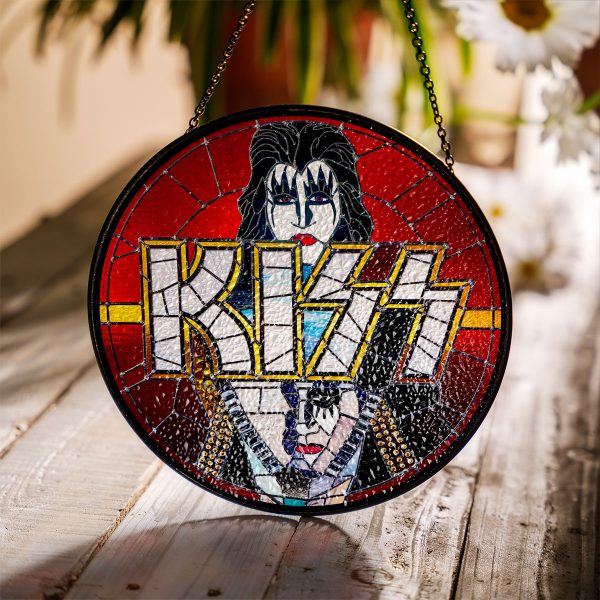 Kiss Band Round Stained Glass Suncatcher - VANDH 3381