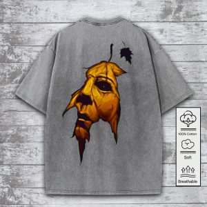 Halloween x Michael Myers 2D Acid Washed Cotton Shirt - GNE 919
