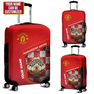 Personalized Manchester United Luggage Cover - HUNGVV 6955