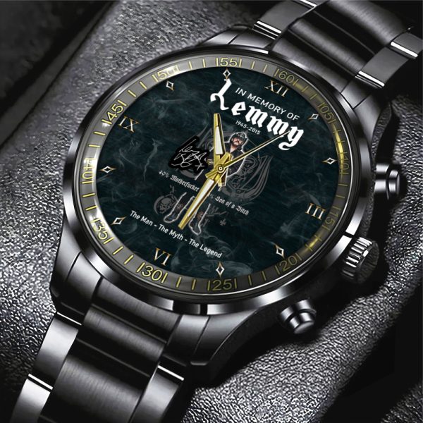 Motörhead Band x Lemmy Kilmister Black Stainless Steel Watch - HUNGVV 7031