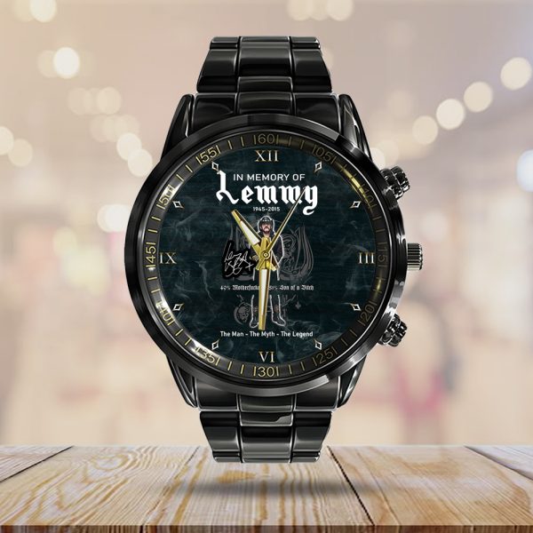 Motörhead Band x Lemmy Kilmister Black Stainless Steel Watch - HUNGVV 7031
