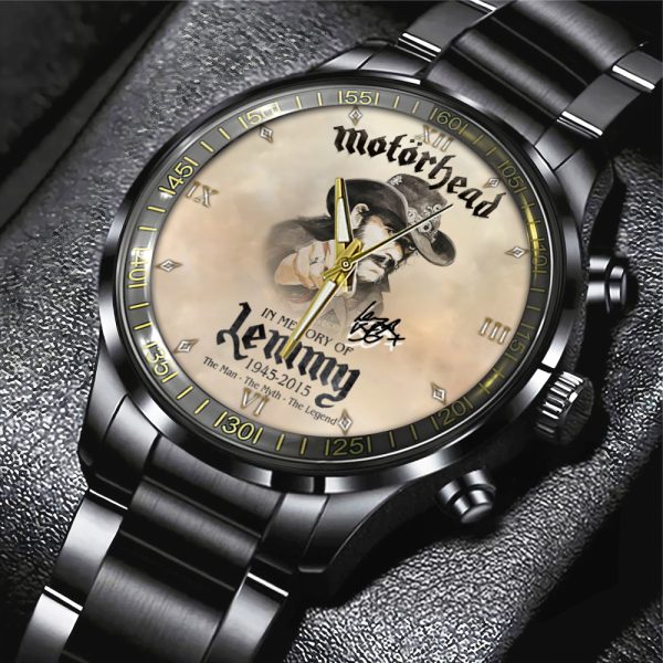 Motörhead Band x Lemmy Kilmister Black Stainless Steel Watch - HUNGVV 7033