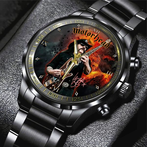 Motörhead Band x Lemmy Kilmister Black Stainless Steel Watch - HUNGVV 7035