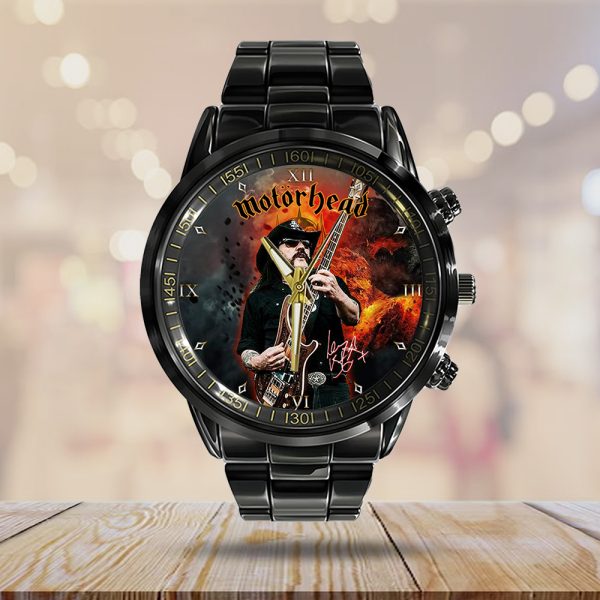 Motörhead Band x Lemmy Kilmister Black Stainless Steel Watch - HUNGVV 7035