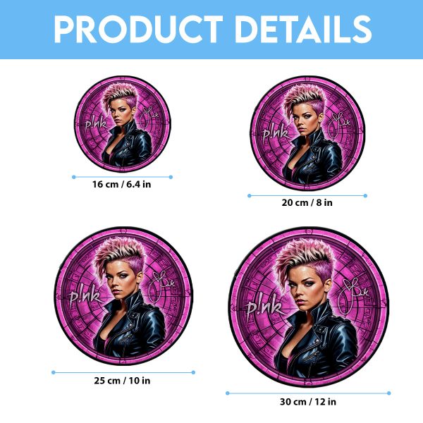 P!nk Round Stained Glass Suncatcher - GNE 1254