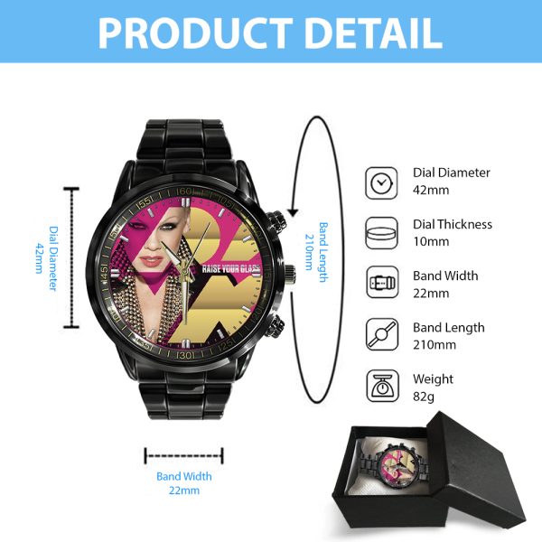 P!nk Black Stainless Steel Watch - GNE 1024