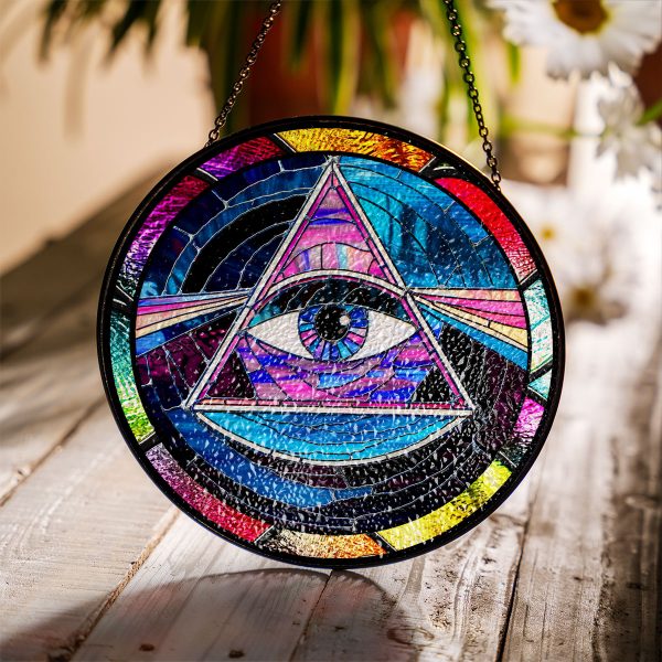 Pink Floyd Round Stained Glass Suncatcher - VANDH 3370