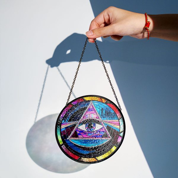 Pink Floyd Round Stained Glass Suncatcher - VANDH 3370