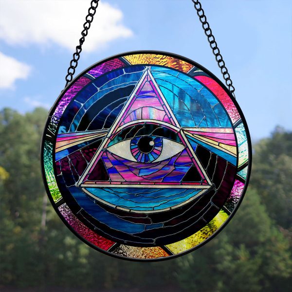 Pink Floyd Round Stained Glass Suncatcher - VANDH 3370