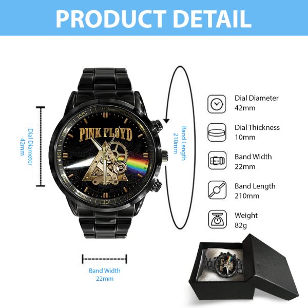 Pink Floyd Black Stainless Steel Watch - GNE 1042