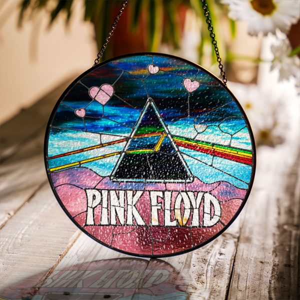 Pink Floyd Round Stained Glass Suncatcher - VANDH 3369