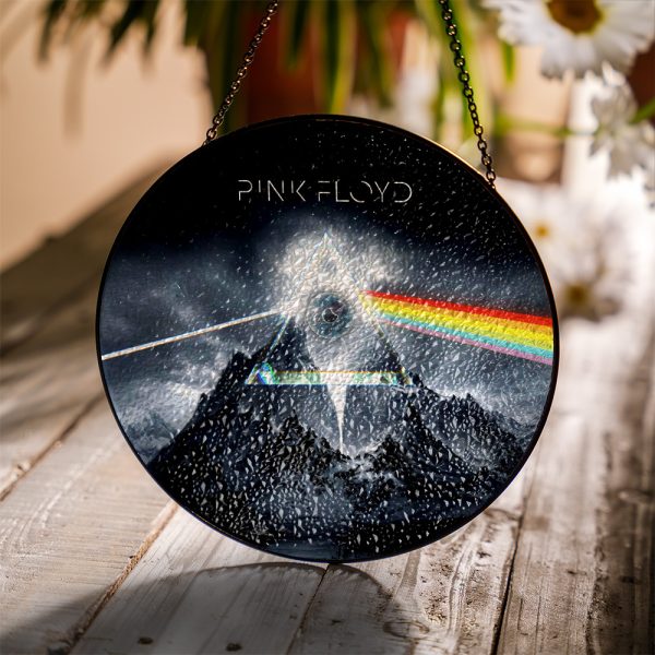 Pink Floyd Round Stained Glass Suncatcher - GNE 1235