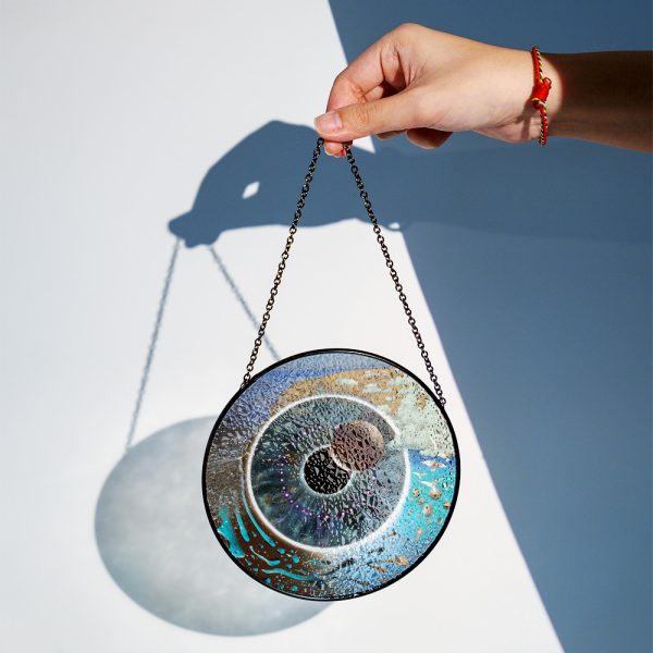 Pink Floyd Round Stained Glass Suncatcher - GNE 1236