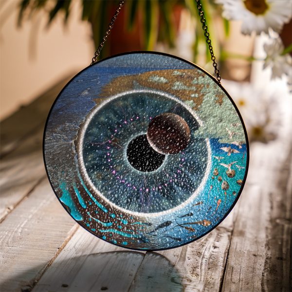 Pink Floyd Round Stained Glass Suncatcher - GNE 1236