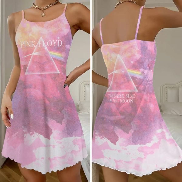 Pink Floyd 3D Strappy Swing Dress - GNE 1233