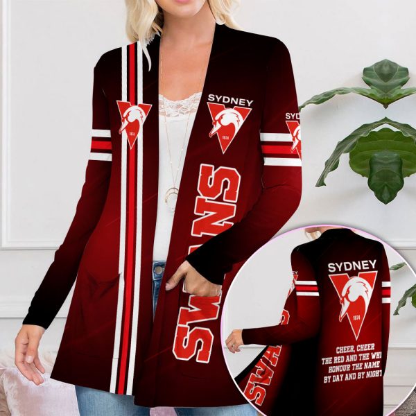 Sydney Swans Women's Patch Pocket Cardigan - VANDH 3227.1