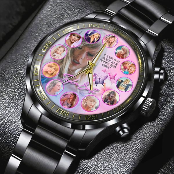 Taylor Swift Black Stainless Steel Watch - GNE 1049