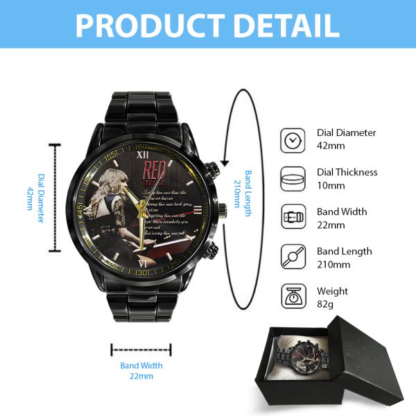 Taylor Swift Black Stainless Steel Watch - HOATT 6006