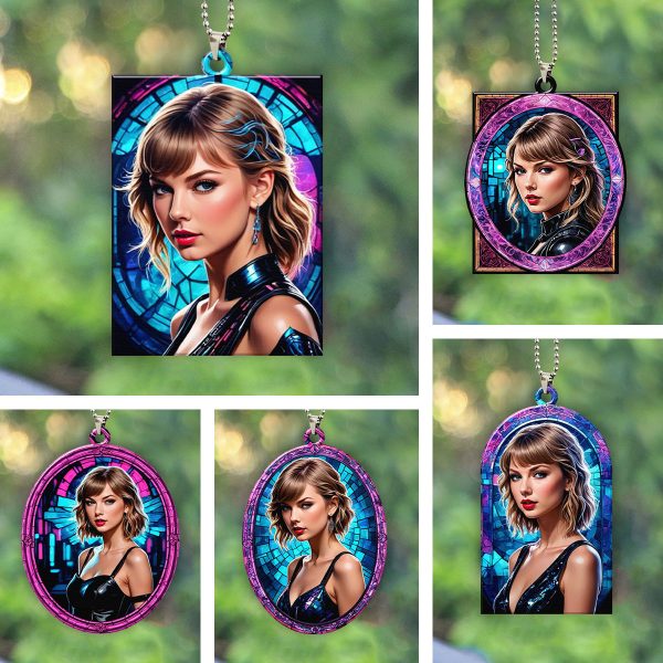 5PCS Taylor Swift Custom Shape 1-sided Acrylic Car Ornament - GNE 1261