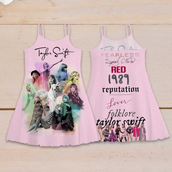 Taylor Swift 3D Strappy Swing Dress - GNE 1137