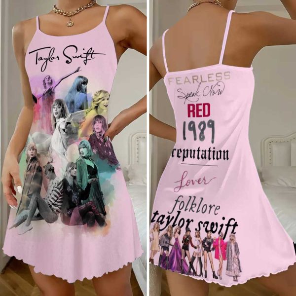 Taylor Swift 3D Strappy Swing Dress - GNE 1137