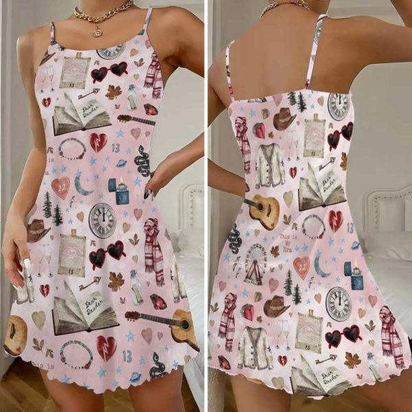 Taylor Swift 3D Strappy Swing Dress - GNE 1148