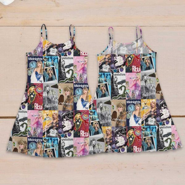 Taylor Swift 3D Strappy Swing Dress - GNE 1149
