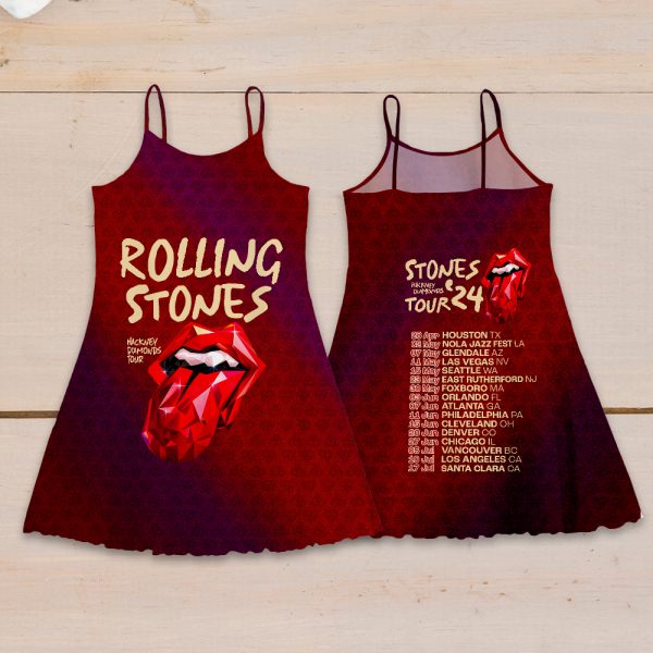 The Rolling Stones 3D Strappy Swing Dress - MAITM 7678