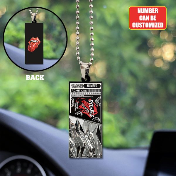 Personalized The Rolling Stones Custom Shape 2-sided Acrylic Car Ornament - TANTN 7658