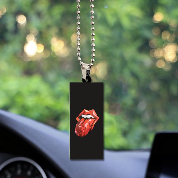 Personalized The Rolling Stones Custom Shape 2-sided Acrylic Car Ornament - TANTN 7658