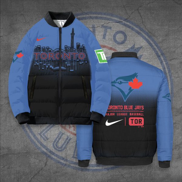 Toronto Blue Jays 3D Bomber Puffer Jacket - TANTN 7919