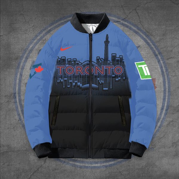 Toronto Blue Jays 3D Bomber Puffer Jacket - TANTN 7919