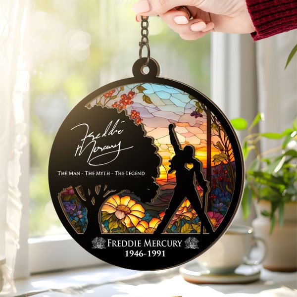 Freddie Mercury Custom Shape Window Hanging Suncatcher - MAITM 8001