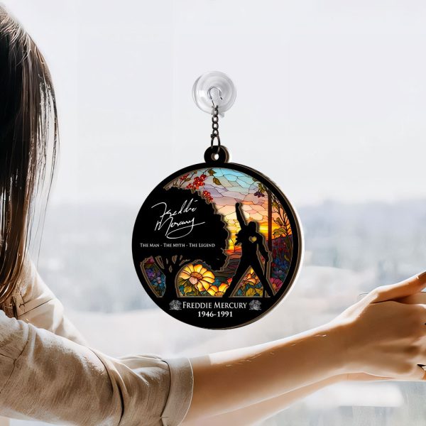 Freddie Mercury Custom Shape Window Hanging Suncatcher - MAITM 8001